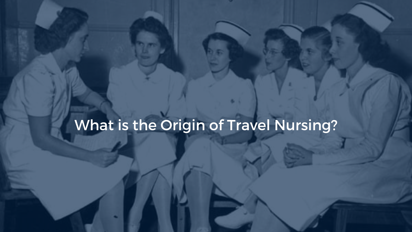 Vintage photograph of a group of travel nurses, reflecting the historical roots of travel nursing in the blog 'What is the Origin of Travel Nursing