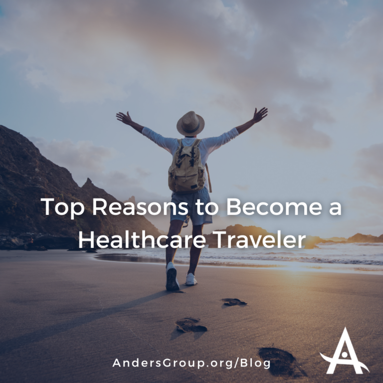 Healthcare traveler enjoying a sunset, illustrating the blog post 'Top Reasons to Become a Healthcare Traveler.