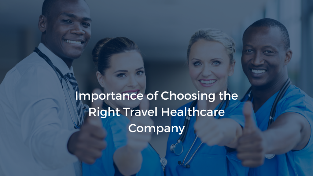 Image depicting happy nurses and allied healthcare travelers, representing the theme of 'Choosing the Right Travel Healthcare Company'