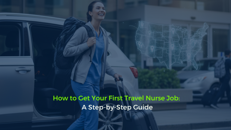 Travel nurse starting her first assignment, representing a step-by-step guide to getting a travel nurse job.